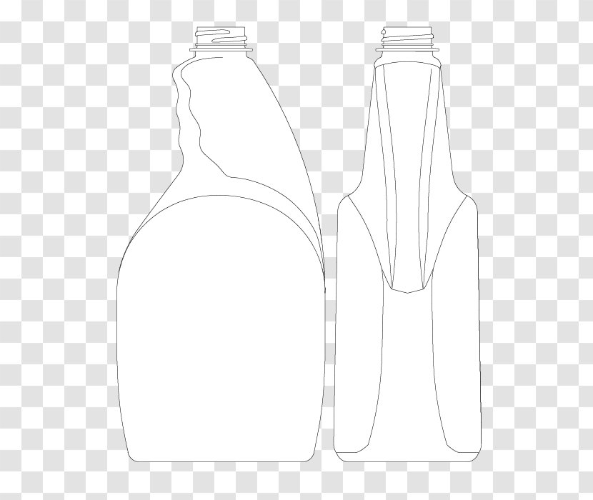 Glass Bottle White Drawing - Drinkware - Mold Transparent PNG