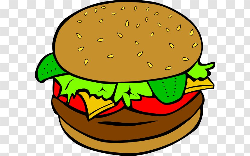 Junk Food Cartoon - Veggie Burger - Cuisine American Transparent PNG
