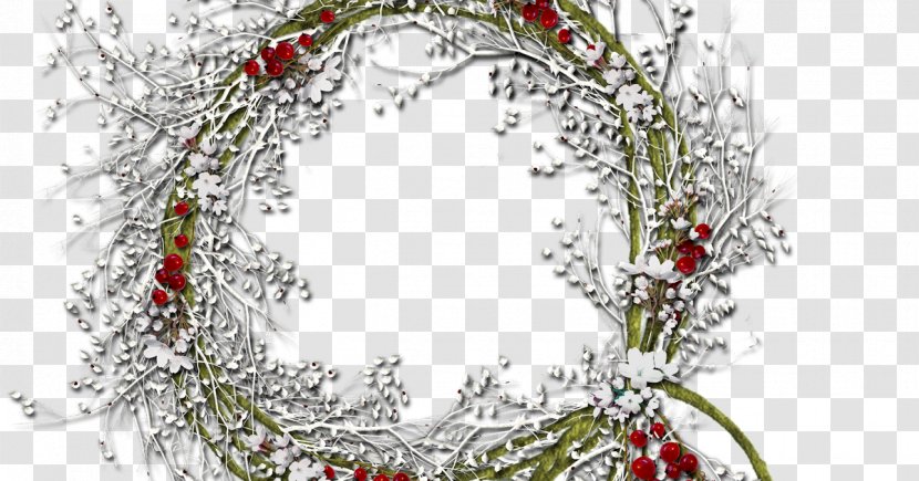 Scrapbooking Christmas Day Wreath Ornament Embellishment - Decoration - Berry Branch Design Elements Transparent PNG