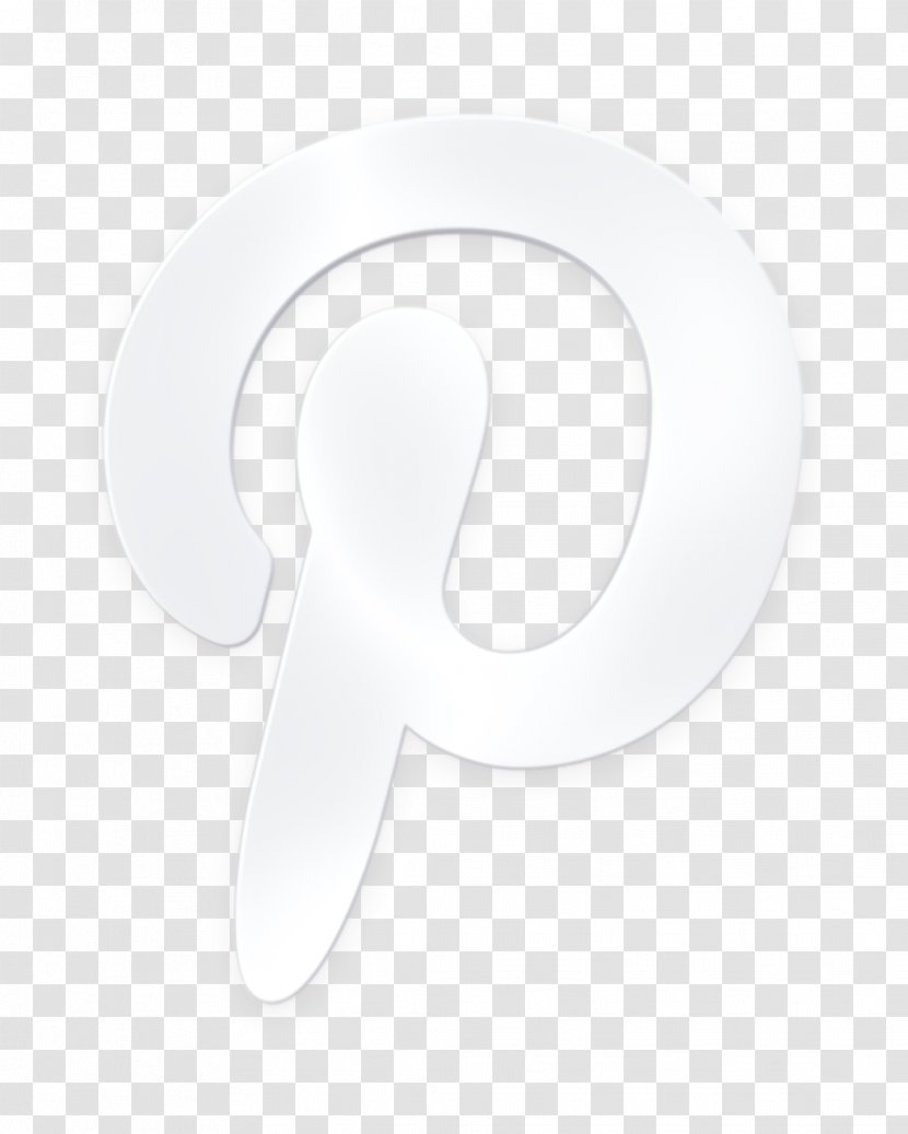 Pinterest Icon Social Media Elements - Blackandwhite - Number Transparent PNG
