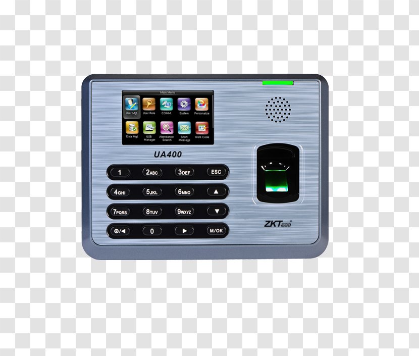 Time And Attendance Zkteco Fingerprint Access Control Computer Transparent PNG