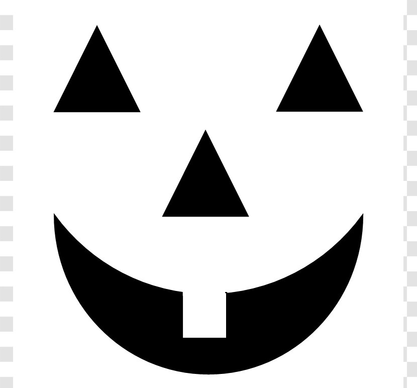 Pumpkin Face Jack-o-lantern Clip Art - Triangle - Halloween Clipart Transparent PNG