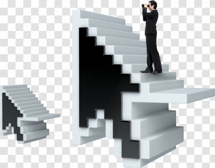 Computer Mouse Cursor Microsoft Windows Pointer Aero - Man On The Stairs Transparent PNG