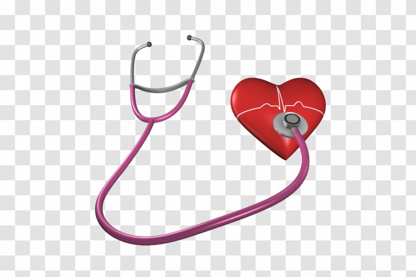 Heart Physician Cardiology Health Care Cardiovascular Disease - Cartoon - Stethoscope Transparent PNG