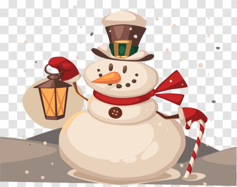 Snowman Christmas Cartoon Illustration Transparent PNG