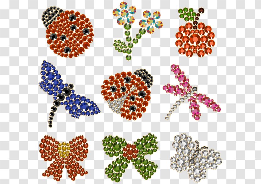 Bead Butterfly - Gemstone Transparent PNG