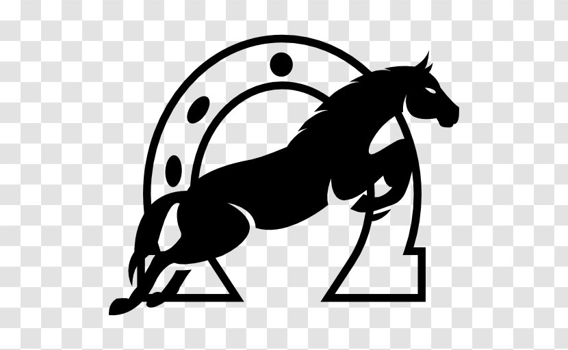 Horseshoe Logo Clip Art - Pony - Jumping Vector Transparent PNG