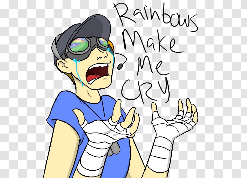 Crying Clip Art Team Fortress 2 Make Me (Cry) Image - Cartoon - Double Rainbows Sky Transparent PNG