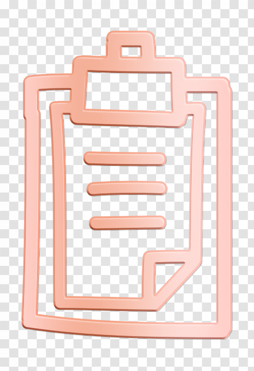 Interface Icon Clipboard Hand Drawn Symbol Icon Clipboard Icon Transparent PNG