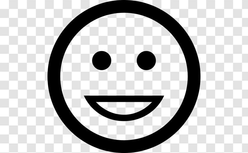Emoticon Smiley Wink - Black And White Transparent PNG