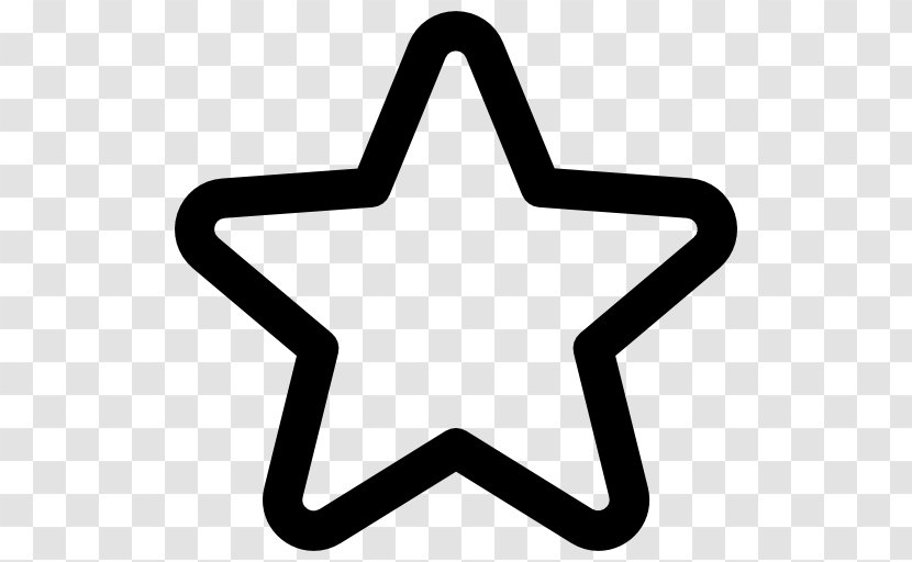 Five-pointed Star Shape - Black And White Transparent PNG