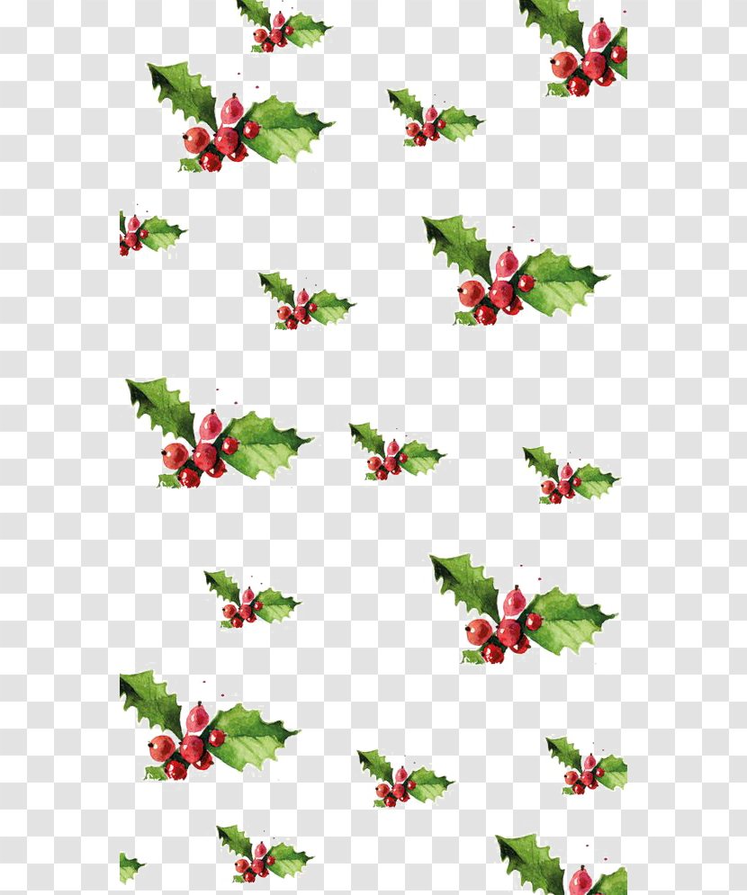 IPhone 6 Christmas Lock Screen Wallpaper - Creative Berries Shading Transparent PNG