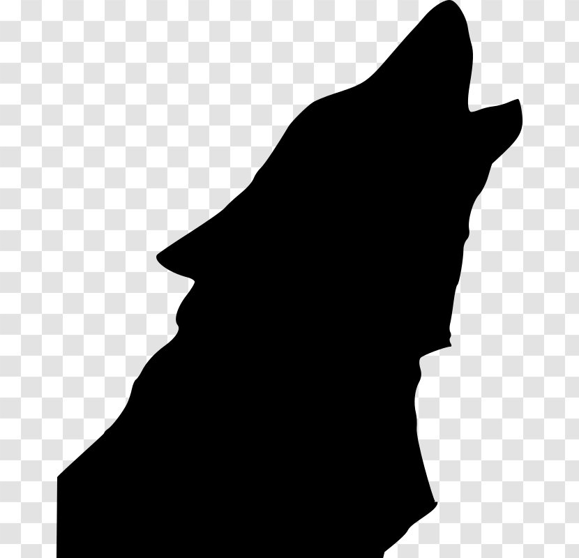 Dog Drawing Silhouette Clip Art - Black Wolf - Howl Clipart Transparent PNG