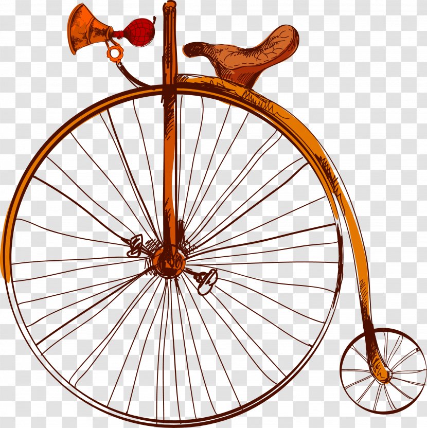 Bicycle Wheel Tire Road - Spoke - Vintage Transparent PNG