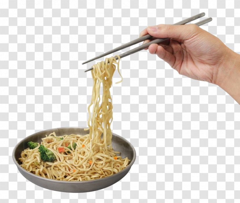 Chinese Cuisine Pasta Fried Noodles Chopsticks Transparent PNG