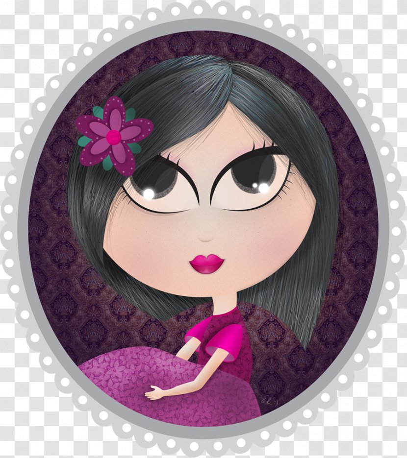 University Of Paris-Est Marne-la-Vallée Black Hair Purple Cartoon Doll - Paint Box Transparent PNG