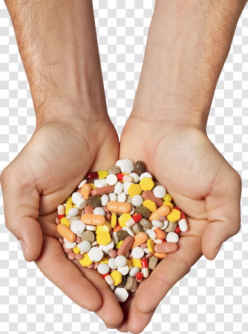 Pharmaceutical Drug Therapy Disease Tablet Mebendazole - Photography - Pills In Hands Transparent PNG