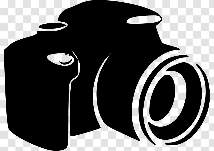 Camera Clip Art - Black And White - Photo Free Download Transparent PNG