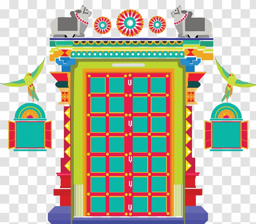 Nandi Temple Bull Road Toy Location Clip Art - Stage Backdrop Transparent PNG