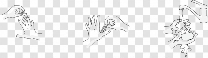Drawing Human Line Art Sketch - Cartoon - Wash Your Hands Transparent PNG