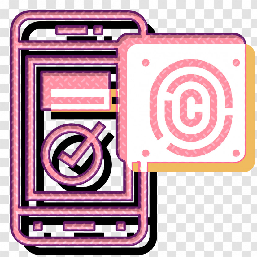 Digital Banking Icon Password Icon Fingerprint Identification Icon Transparent PNG