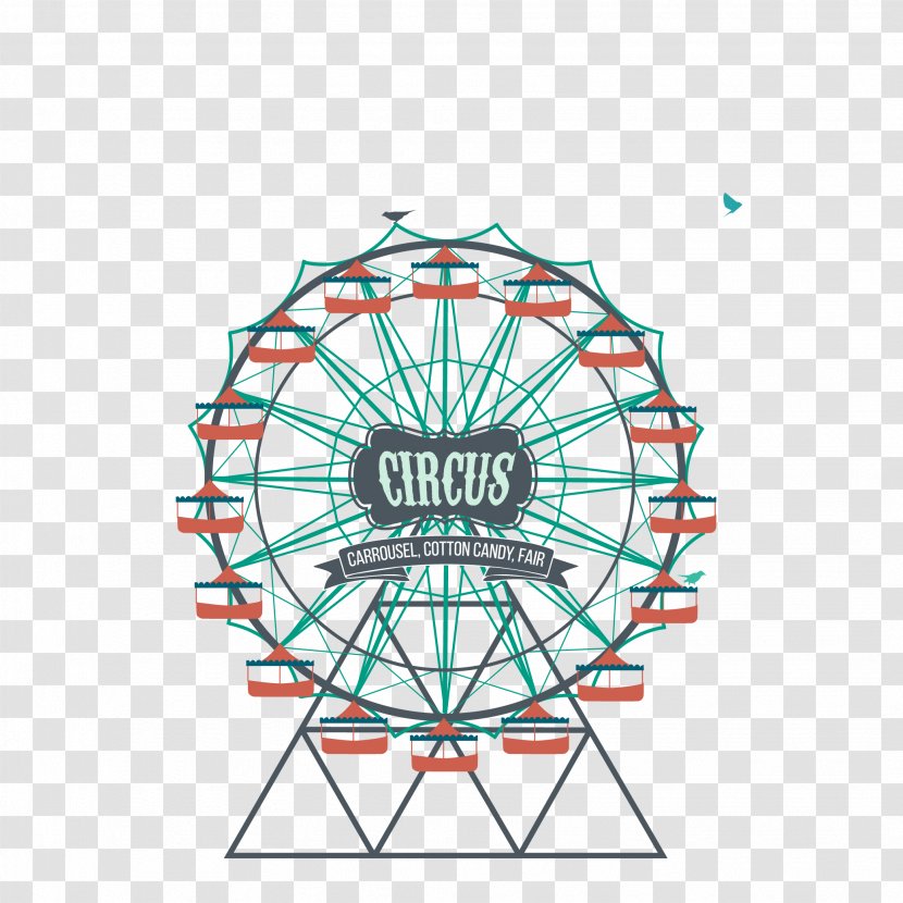 Ferris Wheel Amusement Park Clip Art - Recreation - Vector Illustration Material Transparent PNG