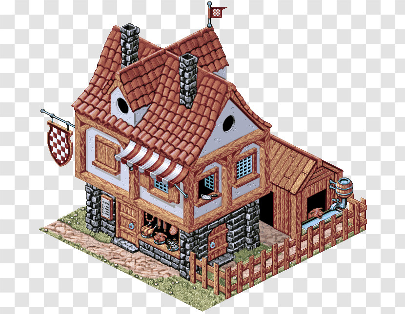 Roof House Brick Building Cottage Transparent PNG