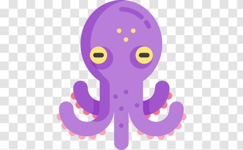Octopus Symbol - Pink - Marine Invertebrates Transparent PNG