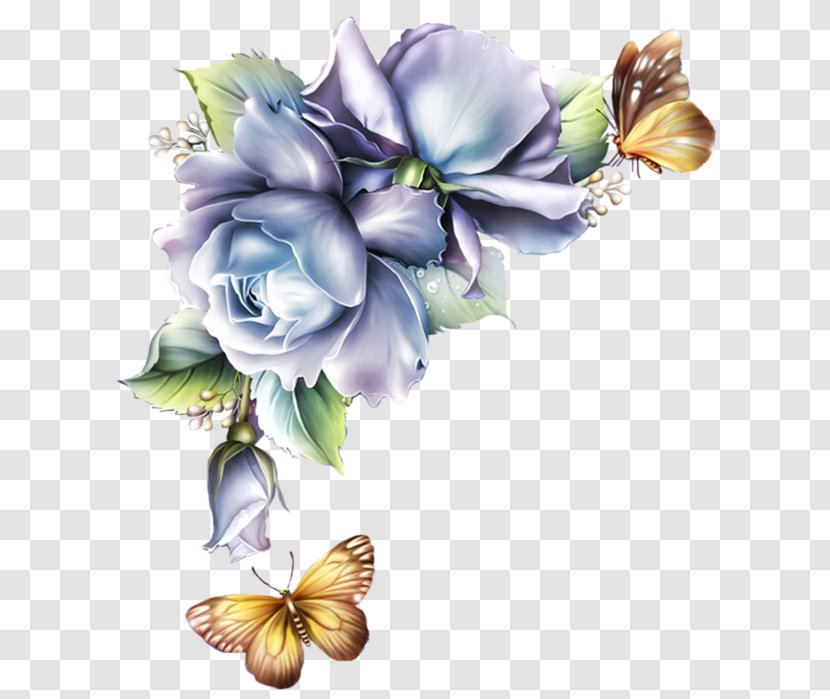 Blue Rose Flower Floral Design - Cut Flowers Transparent PNG