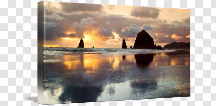 Painting Gallery Wrap Cannon Beach Canvas Desktop Wallpaper - Calm - Sunset Transparent PNG