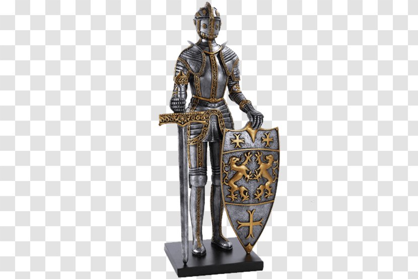 Middle Ages Plate Armour Knight Components Of Medieval - Bronze Sculpture - Lion Shield Transparent PNG
