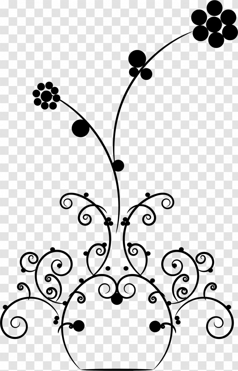 Flowers In A Vase Drawing Of Transparent PNG