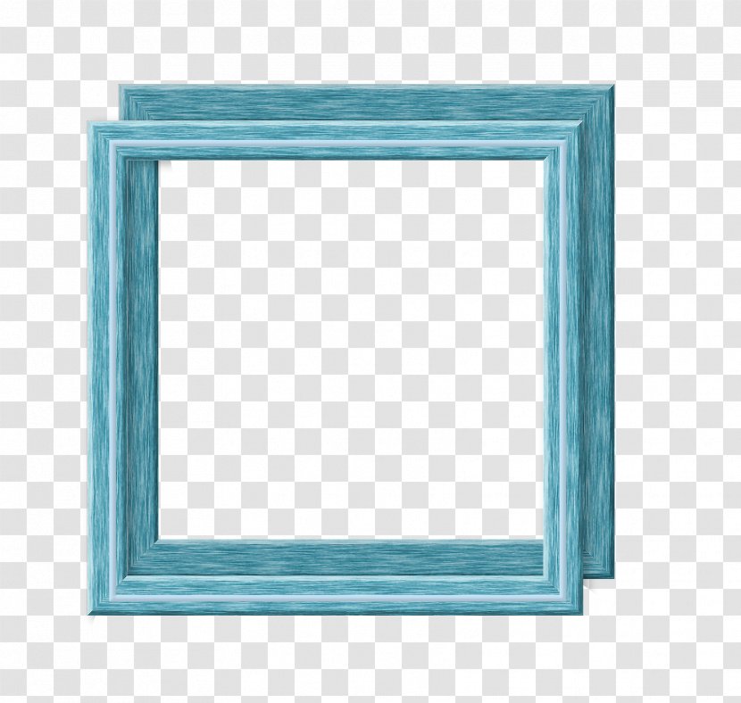 Picture Frames Window Clip Art - Teal - Frame Wood Transparent PNG