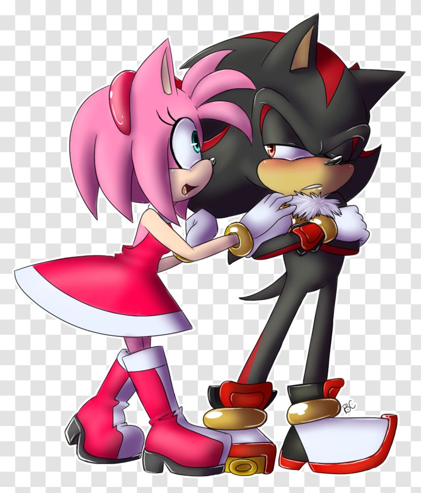 Amy Rose Shadow The Hedgehog Sonic Fan Art - Watercolor - Family Hug Transparent PNG