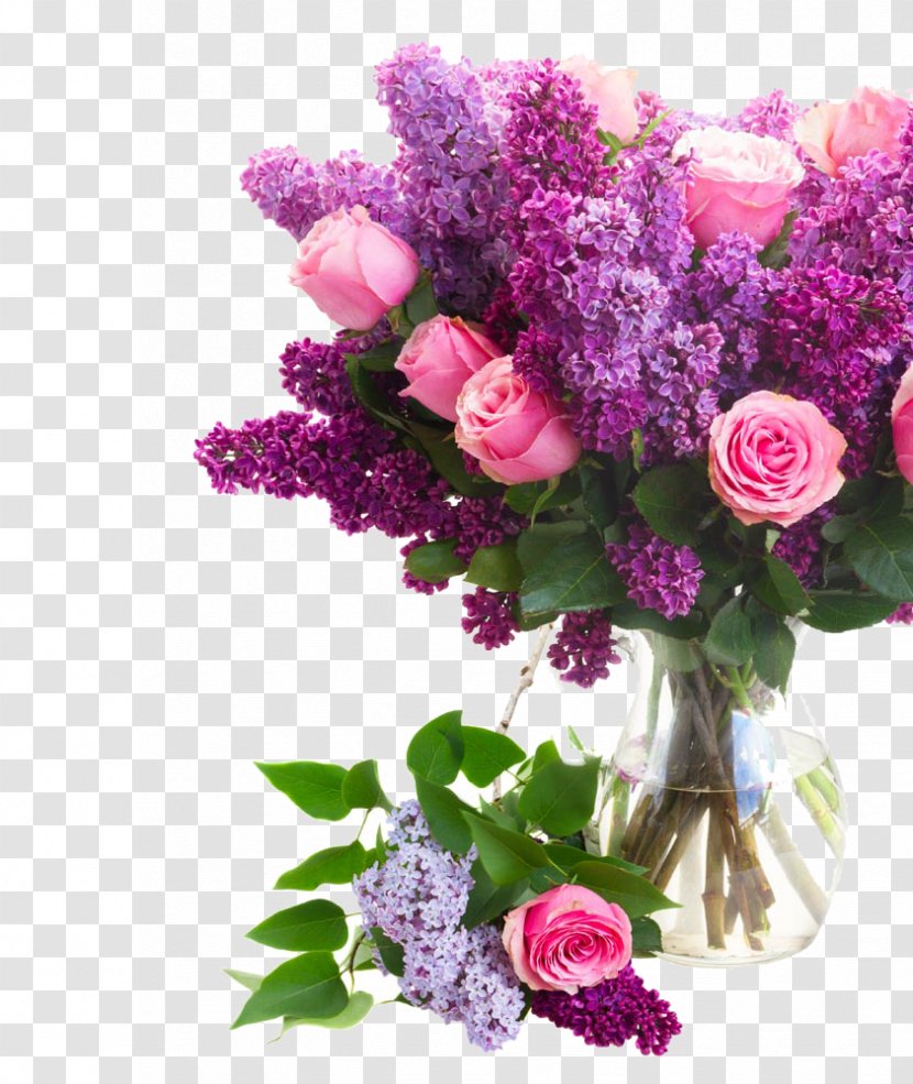 Flower Rose Pink Wallpaper - Floristry - Roses And Lilac Image Transparent PNG