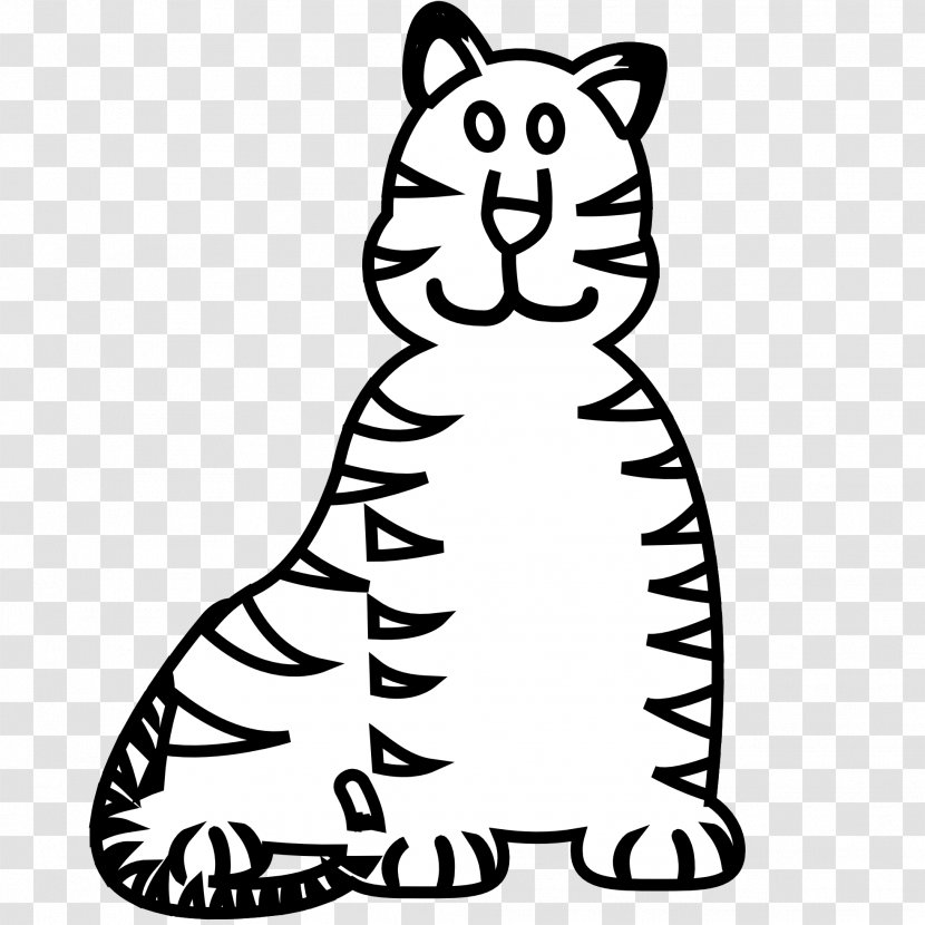 Black Tiger And White Clip Art - Visual Arts - Animal Clipart Transparent PNG