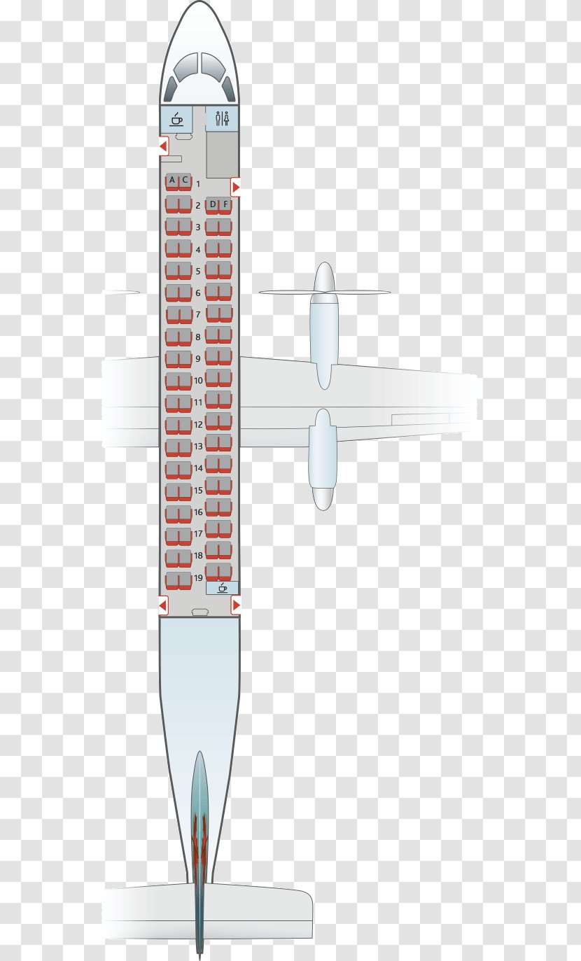 Airco DH.4 Bombardier Dash 8 - Q400 - Seating Plan AirlineSeat Transparent PNG