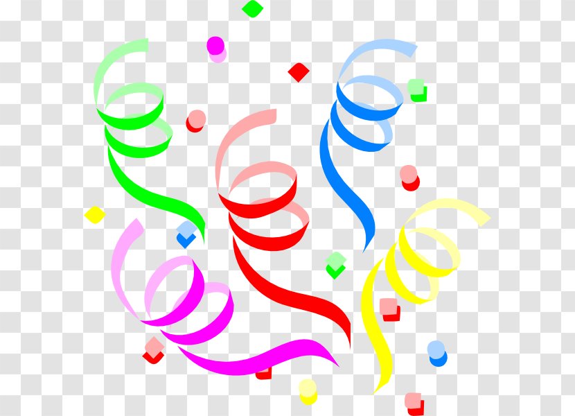 Birthday Cake Serpentine Streamer Party Clip Art - Petal - Transparent Streamers Cliparts Transparent PNG