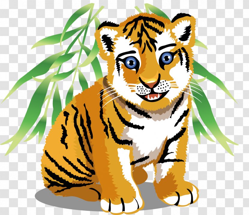 Baby Jungle Animals Tiger Clip Art - Terrestrial Animal - ANIMAl Transparent PNG