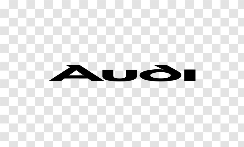 Audi Logo Car Text Banner - Black And White Transparent PNG