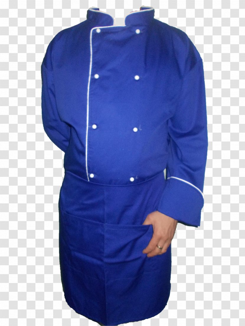 Khalat Cook Suit Blue Sleeve - Cotton Transparent PNG