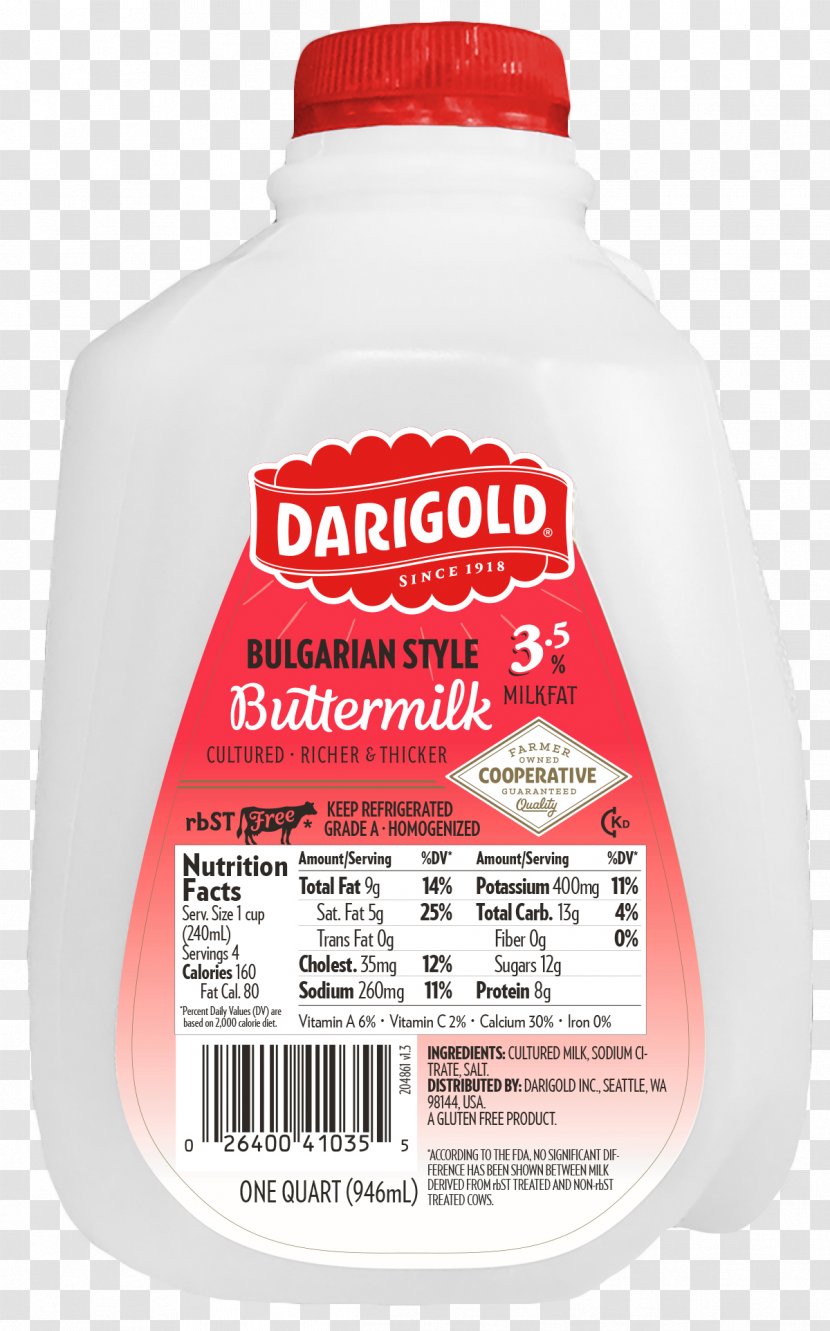 Darigold Fat Content Of Milk Butterfat Liquid Transparent PNG