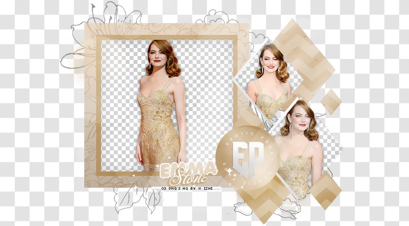 Gown Wedding Dress Shoulder - Cartoon - Emma Stone Transparent PNG