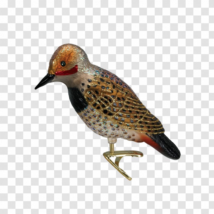 Bird Christmas Ornament Northern Flicker Tree - Wader - Hand Painted Candy Transparent PNG