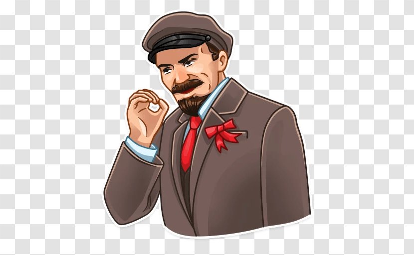 Vladimir Lenin Sticker Telegram Person Human Behavior - Finger - Thumb Transparent PNG