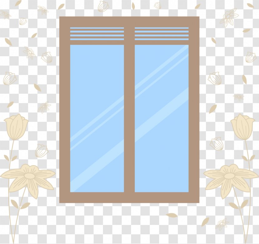 Window Drawing Euclidean Vector - Yellow - Painted Windows Transparent PNG