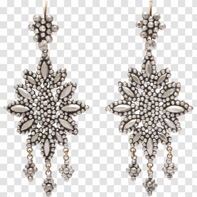 Earring Girandole Chandelier Silver Jewellery - Body Jewelry - Petal Transparent PNG