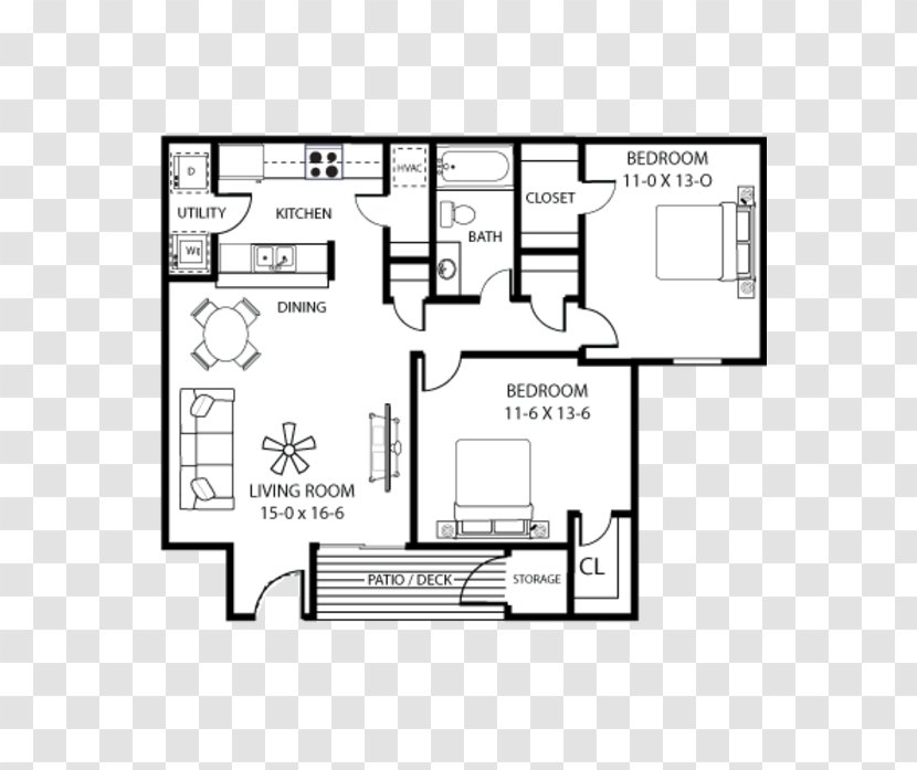 Floor Plan Wyncroft Hill Apartments 2D Geometric Model - Chill Transparent PNG