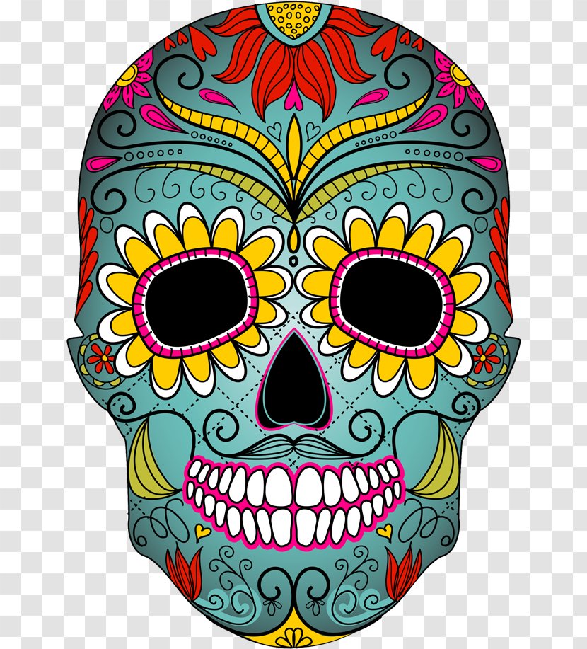 Day Of The Dead Calavera Skull Calaca Clip Art - Human Symbolism Transparent PNG