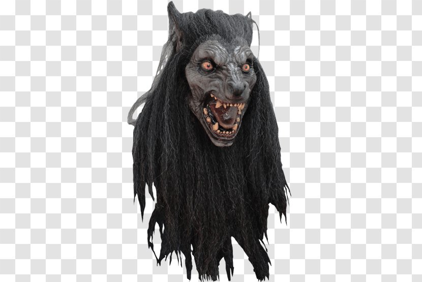 Halloween Costume Latex Mask Gray Wolf - Vampire Transparent PNG